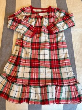 Carter’s Fleece Plaid Ruffle Hem Nightgown